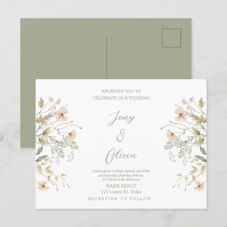 WEDDING INVITATION POSTCARD
