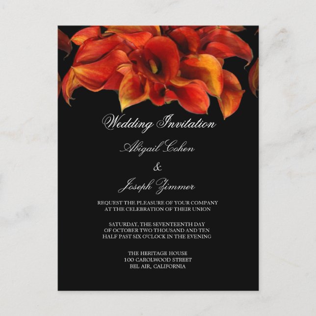 Wedding Invitation Postcards (Front)