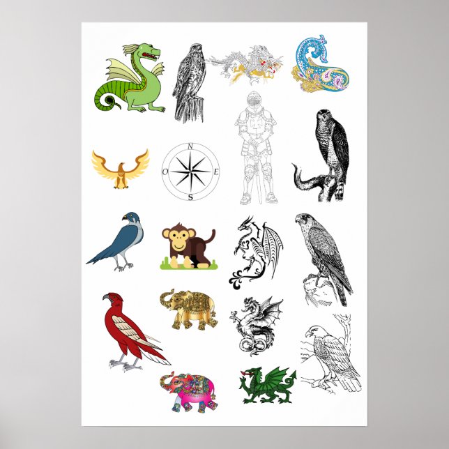 Wedding Invitation Poster | Elegant Animal Art (Front)