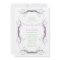 Wedding Invitation | Purple Green Floral Scroll