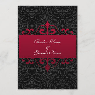 Wedding Invitation - Red and Black