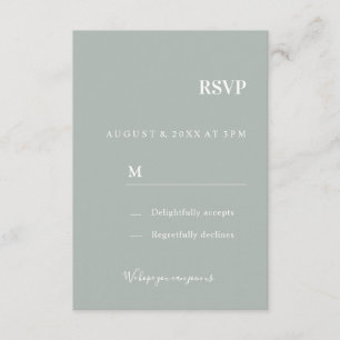 wedding invitation response card RSVP