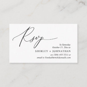 Wedding Invitation RSVP, Modern Romantic Reminder