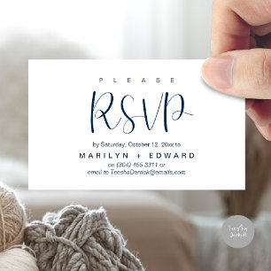 Wedding Invitation RSVP Reminder Enclosed Card