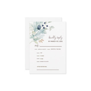 Wedding Invitation RSVP Response Cards