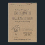 Wedding Invitation | Rustic Kraft<br><div class="desc">Hand-drawn artwork on a wonderfully rustic kraft background.</div>