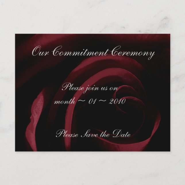 Wedding Invitation Save the Date template card (Front)