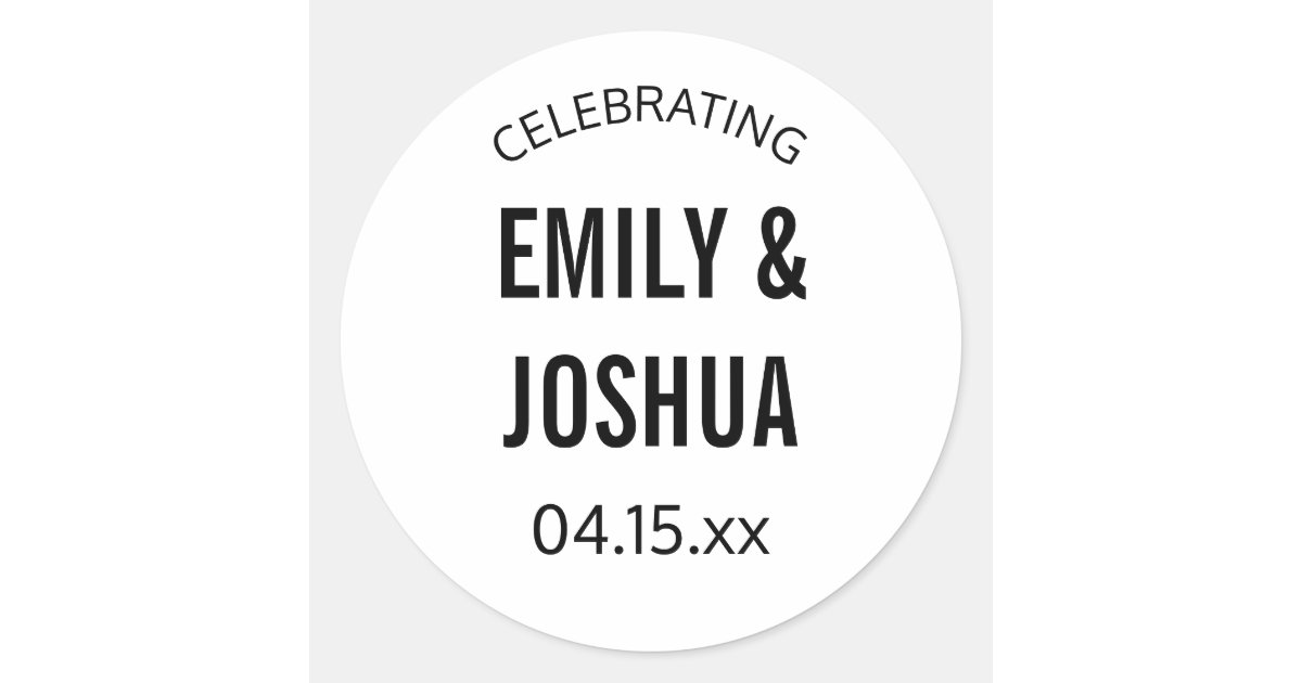Wedding invitation seal sticker custom template Zazzle