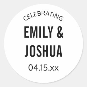 Wedding invitation seal sticker custom template