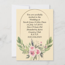 Wedding invitation simple