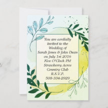 Wedding invitation simple