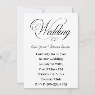 Wedding invitation simple