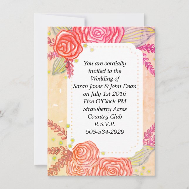 Wedding invitation simple (Front)