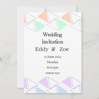 Wedding invitation simple