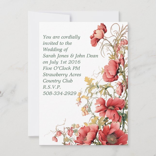 Wedding invitation simple (Front)