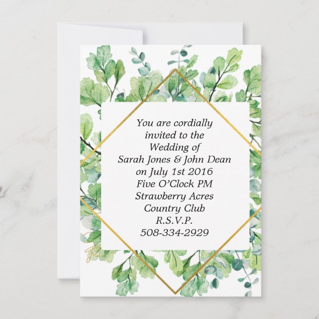 Wedding invitation simple (Front)