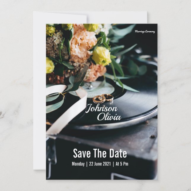 wedding Invitation simple movie cover (Front)