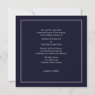 Wedding Invitation   Simply  dblgry