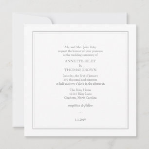 Wedding Invitation Simply II wgry