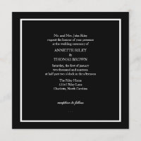 Wedding Invitation | Simply IV |blk