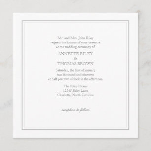 Wedding Invitation   Simply  wgry
