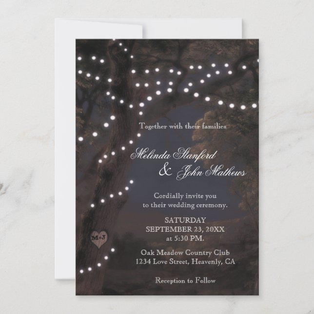 Wedding Invitation | String Lights (Front)