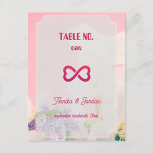  Wedding Invitation Table Numbers Vintage Art  Postcard