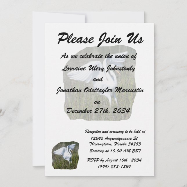 Wedding invitation template (Front)