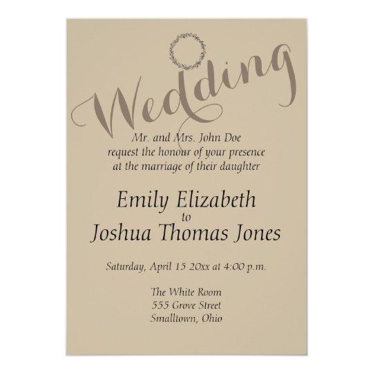 Wedding Invitation Template Custom Simple Modern