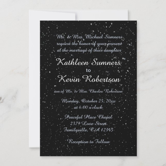 Wedding Invitation Template | Starry Night (Front)