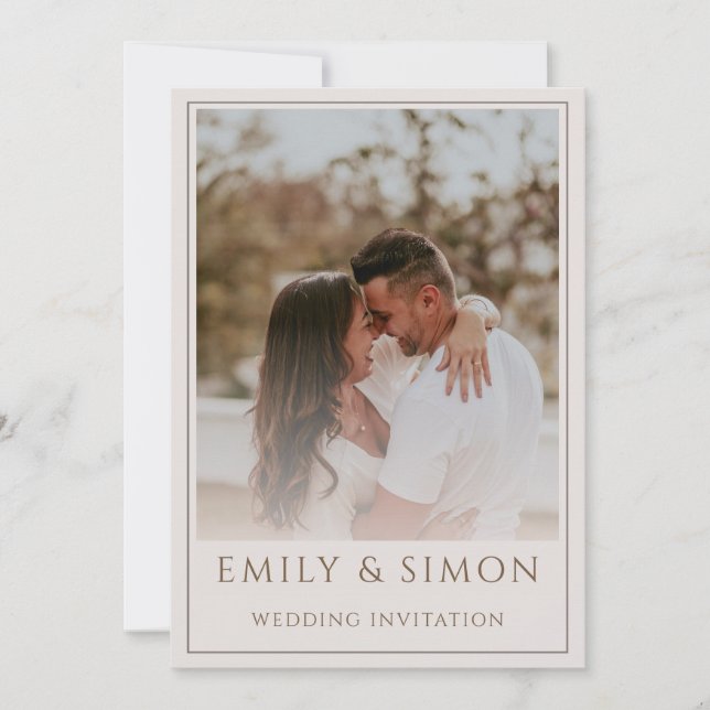 Wedding Invitation Template with Photo Slots (Front)