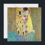Wedding Invitation; The Kiss by Gustav Klimt Invitation<br><div class="desc">Easy to customize wedding invitation. The Kiss, Der Kuss (1907-1908) by Klimt is probably Gustav Klimt's most famous work. He began work on it in 1907 and it is the highpoint of his so-called 'Golden Period'. The Kiss is a vintage Victorian Era love and romance fine art painting featuring a...</div>