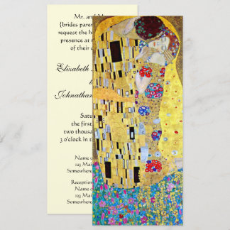 Wedding Invitation; The Kiss by Gustav Klimt Invitation