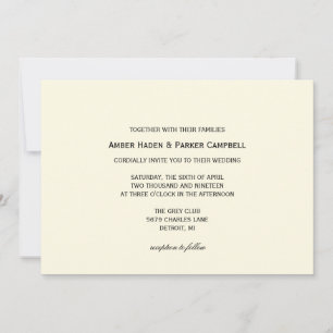 Wedding Invitation To have & To Hold