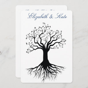 Wedding Invitation Tree Silhouette, Forest, Custom