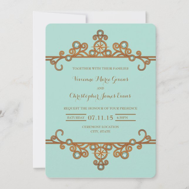 Wedding Invitation | Vintage Nautical (Front)