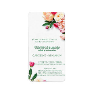 Wedding Invitation, Vintage, Ornate Frame, Customi Label