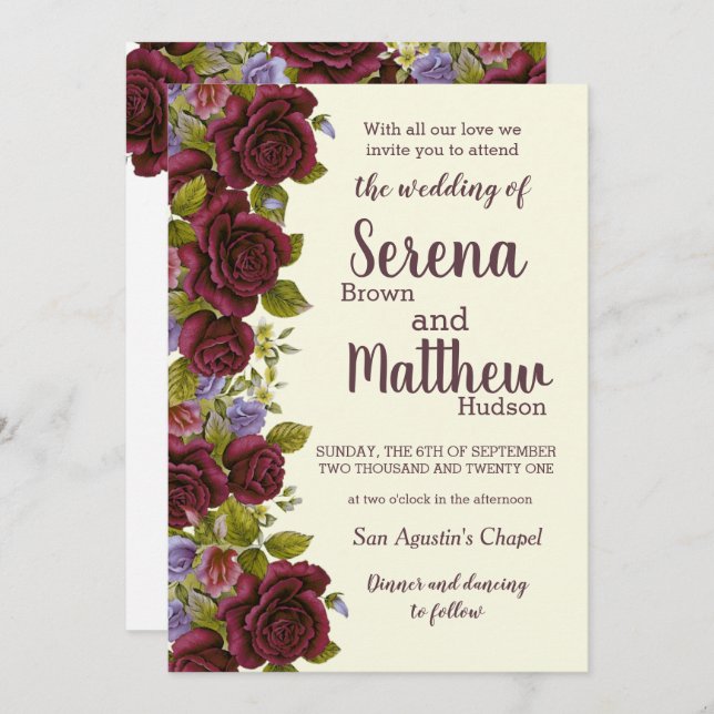 Wedding Invitation - Wedding Invitation (Front/Back)