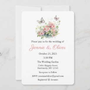 Wedding Invitation, Wedding Stationary, Bride Invitation
