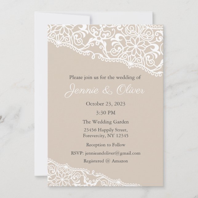 Wedding Invitation, Wedding Stationary, Bride Invitation (Front)