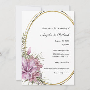 Wedding Invitation, Wedding Stationary, Bride  Invitation
