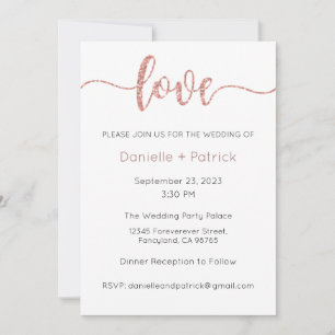 Wedding Invitation, Wedding Stationary, Heart Invitation