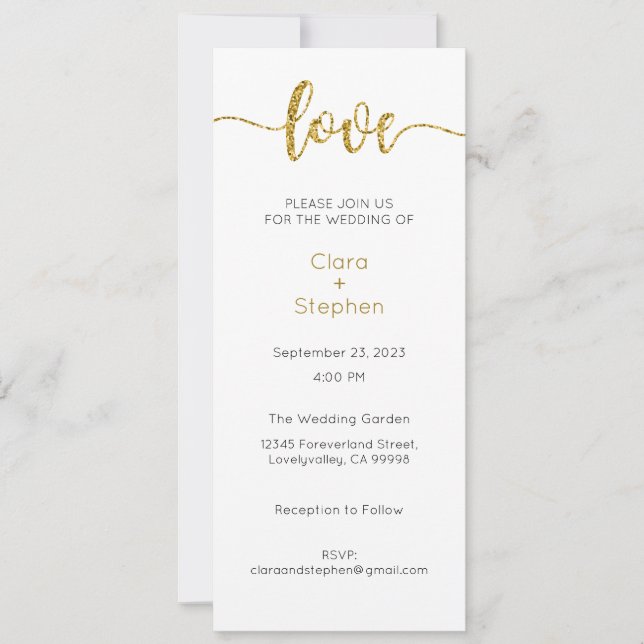 Wedding Invitation, Wedding Stationary, Love Invitation (Front)