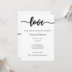 Wedding Invitation, Wedding Stationary, Love  Invitation
