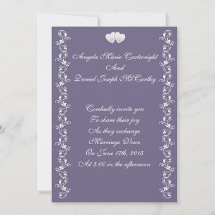 Wedding invitation Wedgewood-look lavender