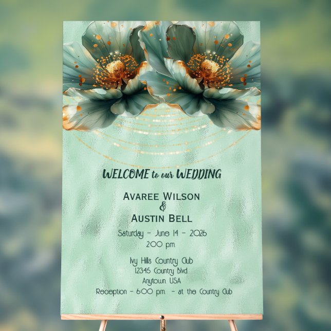 Wedding Invitation Welcome Acrylic Sign (Neutre)
