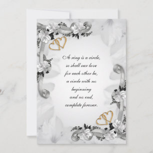 Wedding invitation white magnolias