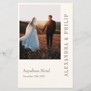 Wedding Invitation with Elegant Typography menu