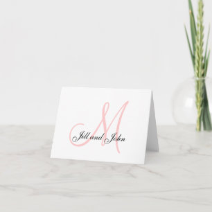 Wedding Invitation With Monogram and Names