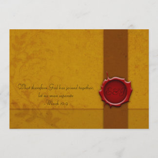 Wedding Invitation with Seal